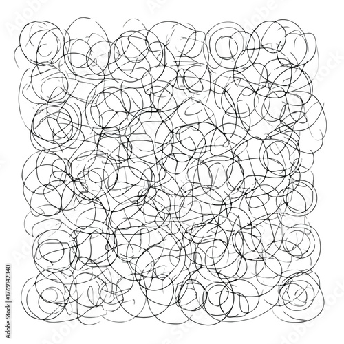 Elegant Chaos: Abstract Line Pattern Illustration