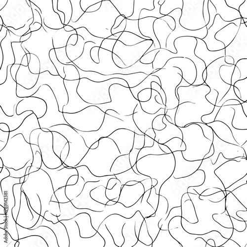 Abstract Chaotic Scribble Pattern Flowing Design