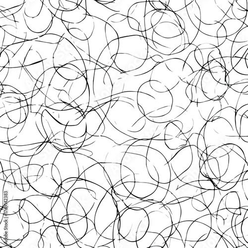 Abstract Chaos in Single Line Art
