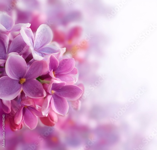 Lilac Flowers Close-Up on a Soft Background.