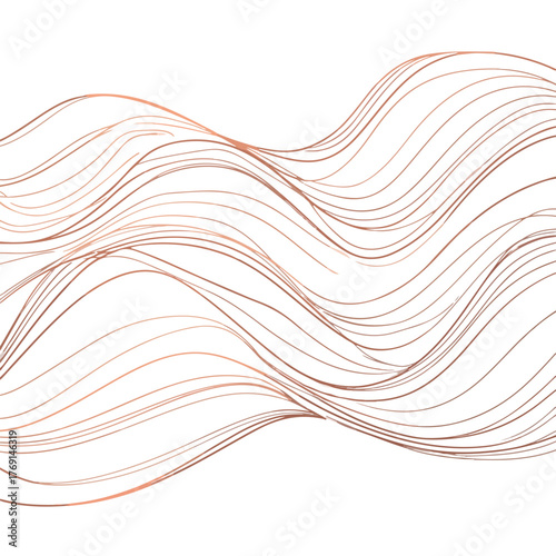 Elegant continuous line wave pattern flow