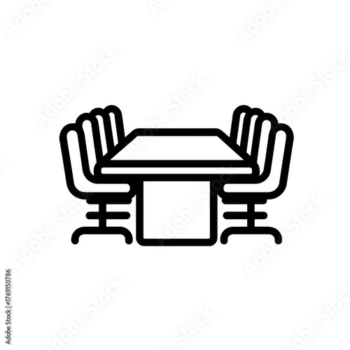 Simple meeting Conference Table Icon