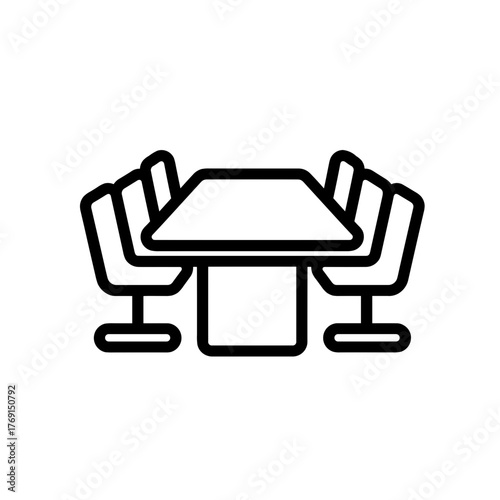 Simple meeting Conference Table Icon