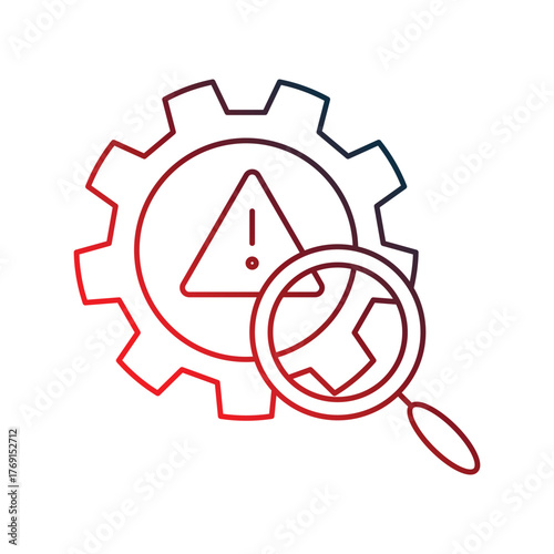 Threat Detection icon with white background vector stock illustration