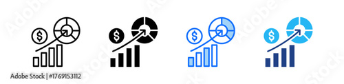 Market Penetration Icon Set Multiple Style Collection