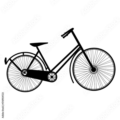Retro Bicycle Silhouette