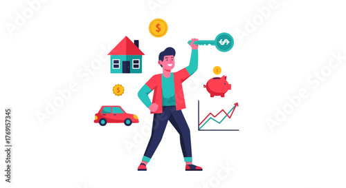 Achieving Financial Goals: A Person's Journey Towards Dreams and Investments