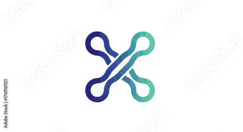 Modern Abstract Knot Logo Design with Smooth Gradient