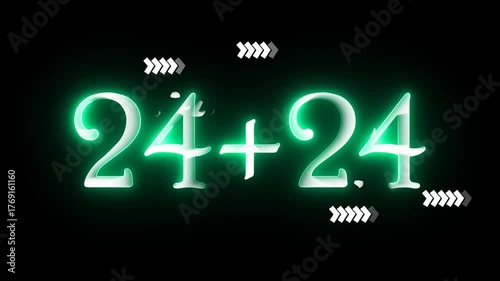 Text code animation with number countdown