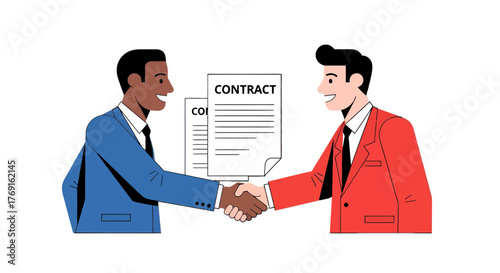 Business Partners Shake Hands on a Deal Representing Successful Negotiation and Agreement