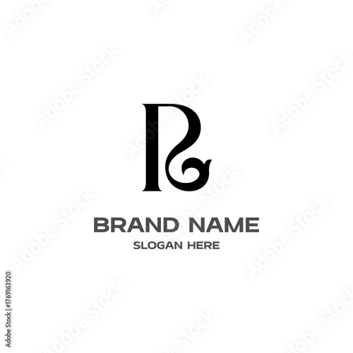 Letter R Logo – Modern Minimalist Monogram Design
