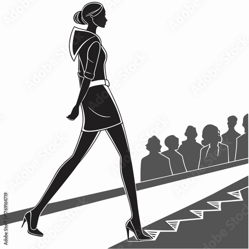 silhouette of a young woman