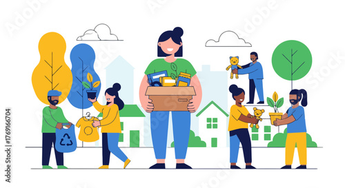 Community Unity: Sharing, Giving, Support, and Helping Each Other in Harmony Together