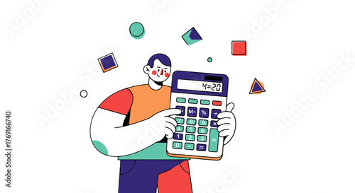Calculating Finance: Illustrative Depiction of Monetary Metrics and Economic Summarization
