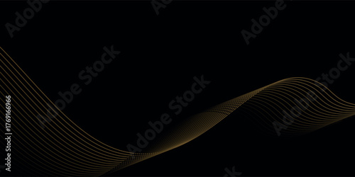 Abstract background with waves for banner. Web banner size. Vector background with lines. vector illustration eps10