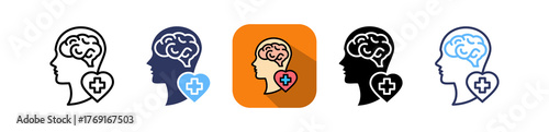 Mental Health Support multiple icon