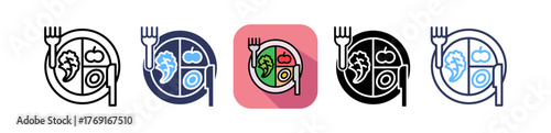 Nutrition & Diet multiple icon