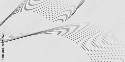 Abstract vector background with black wavy lines. futurstic wave modern design eps10