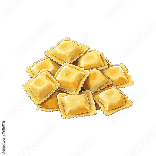ravioli hand drawn illustration