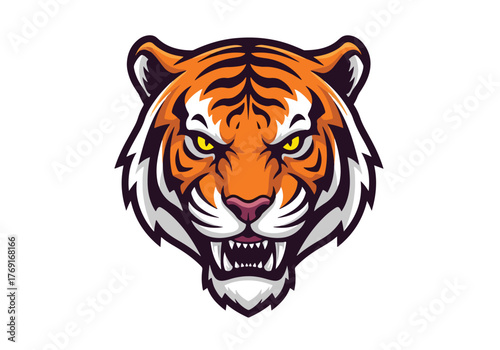 Fierce tiger gaming mascot logo design - Gaming logo - Gaming Mascot - esport mascot stock illustration
