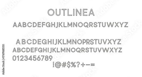 ai generative OUTLINEA – Minimal Outline Font