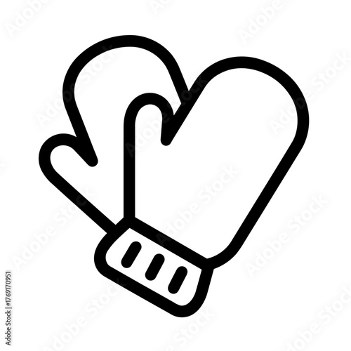 Kitchen Heat Gloves Oven Mitts Icon
