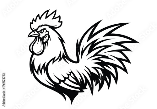 Energetic rooster mascot design for gaming brand - Gaming logo - Gaming Mascot - esport mascot stock illustration