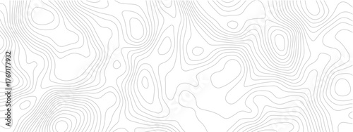 Topographic map lines abstract seamless pattern of contours vector illustration for geographic background