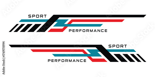Decal stripes. Speed lines, Sports stripes, racing tuning strips and car sticker vector set. Vector illustration