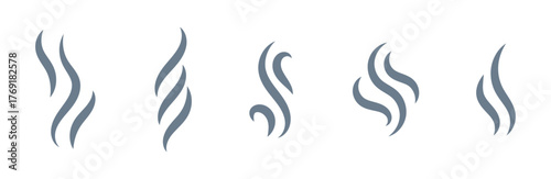 Smoke icon vector set. Steam symbol illustration.
