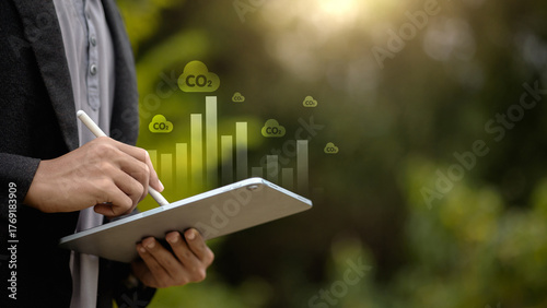 Quadro em tela CO2 Emission Analytics and Carbon Footprint Tracking