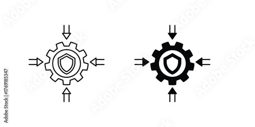 Resilience set icon with white background vector stock illustration