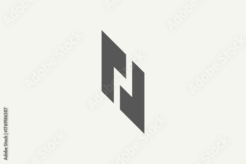 Letter PD minimalist symetric logo