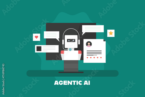 Agentic AI assistant delivering seamless chat support and customer satisfaction across websites and social media.