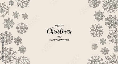 Elegant Holiday Card with Intricate Snowflakes Design