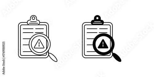 Investigation set icon with white background vector stock illustration