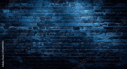 Blue Brick Wall Background Texture