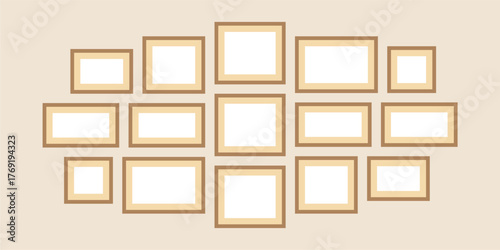 Picture collage and digital photo wall template design