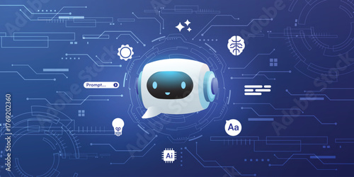 Agentic AI Chatbot System Network. Futuristic Artificial Intelligence with Machine Learning, Data Processing, and Advanced AI Technology on White Digital Background.