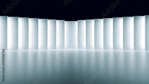 Minimalist architectural style car background rendered in 3D