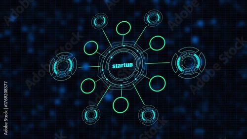 Modern 3D Business Startup Presentation with Dynamic Graphs, Professional Data Animation, Rising Chart, and Corporate Success Visual Template for Company Progress Projects