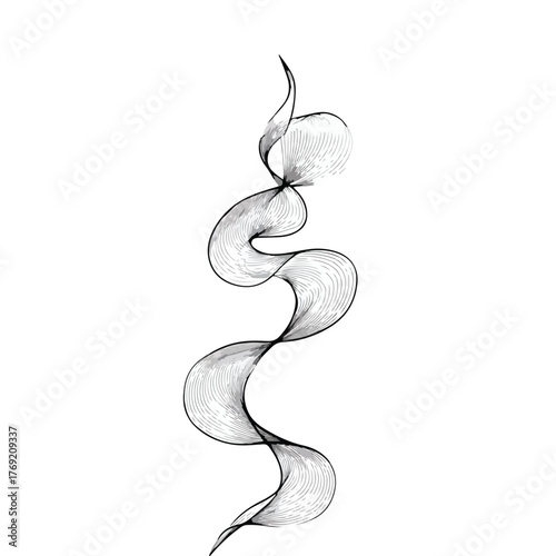 Elegant Spiral Line Art Flowing Smoothly