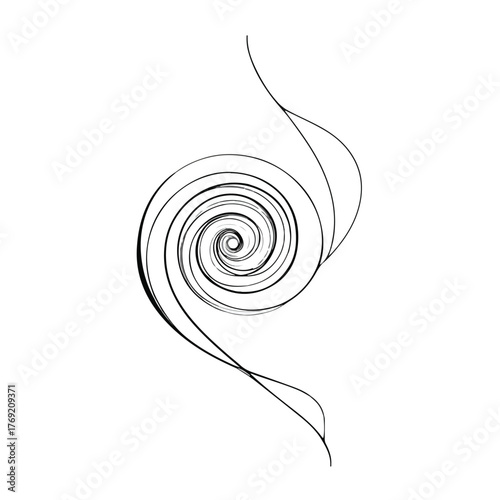Elegant Spiral Line Art Flowing Smoothly