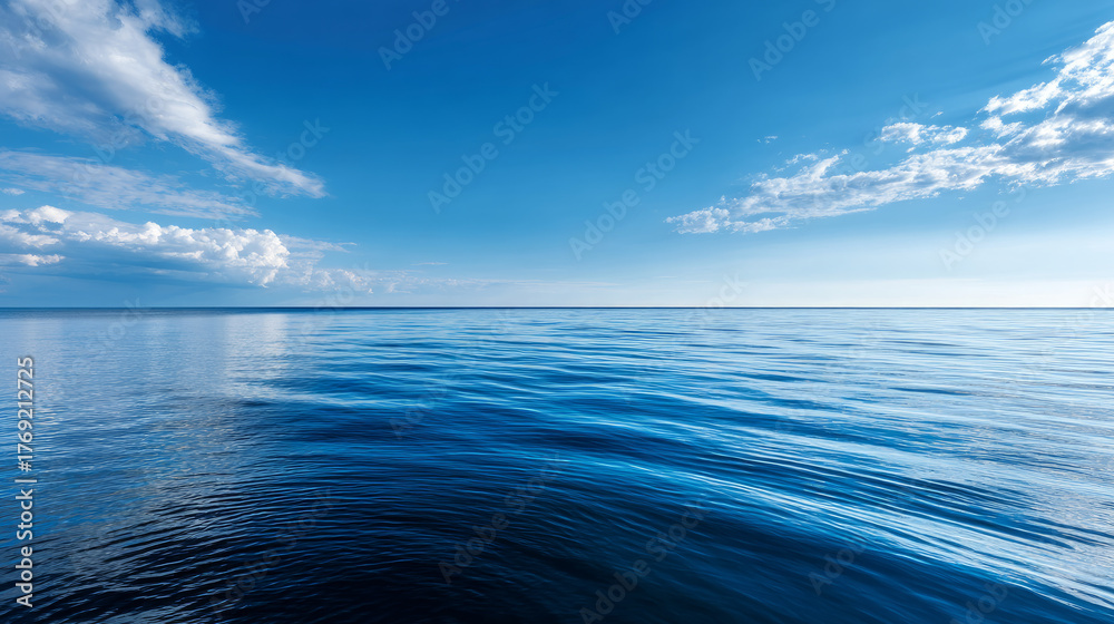 Fototapeta premium Calm close-up of calm sea water waves with palm trees. Beautiful panorama, tropical island beach landscape exotic shore coast. Summer vacation, holiday amazing nature. Sea background