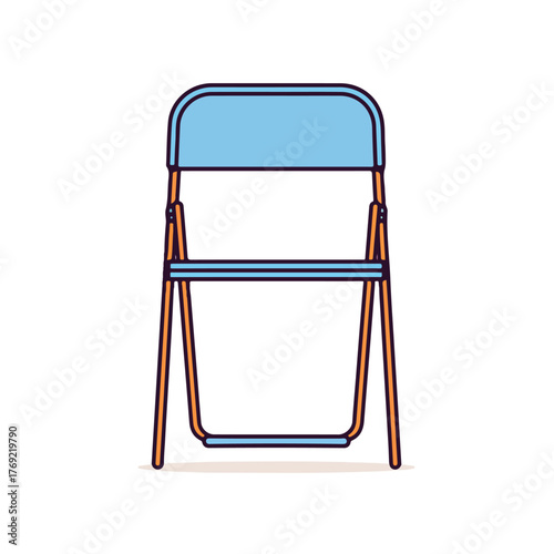 Sleek Minimalist Folding Chair Vector Design