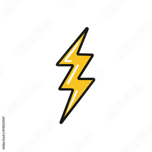 Sleek Lightning Bolt Minimal Vector Design