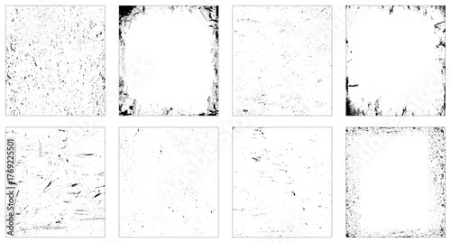 Collection of Seamless grunge speckle texture. Distress grain background. Grungy splash repeated effect. Dirty overlay repeating pattern. Print distressed effect. 