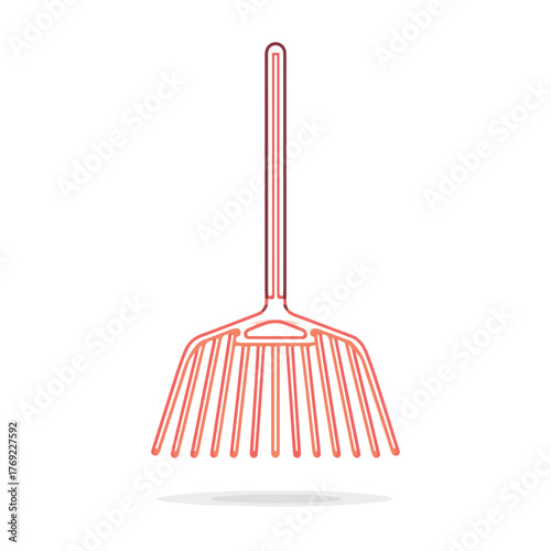 Sleek Rake Minimalistic Flat Vector Design