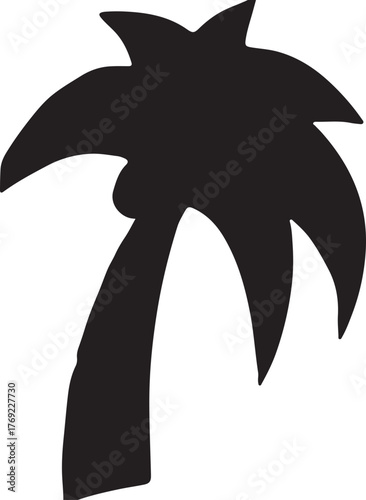 Palm Tree Silhouette - Black Palm Tree Silhouette Design

