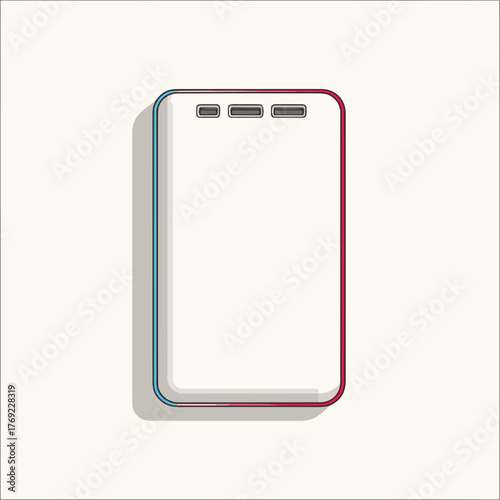 Modern Power Bank Line Art Design